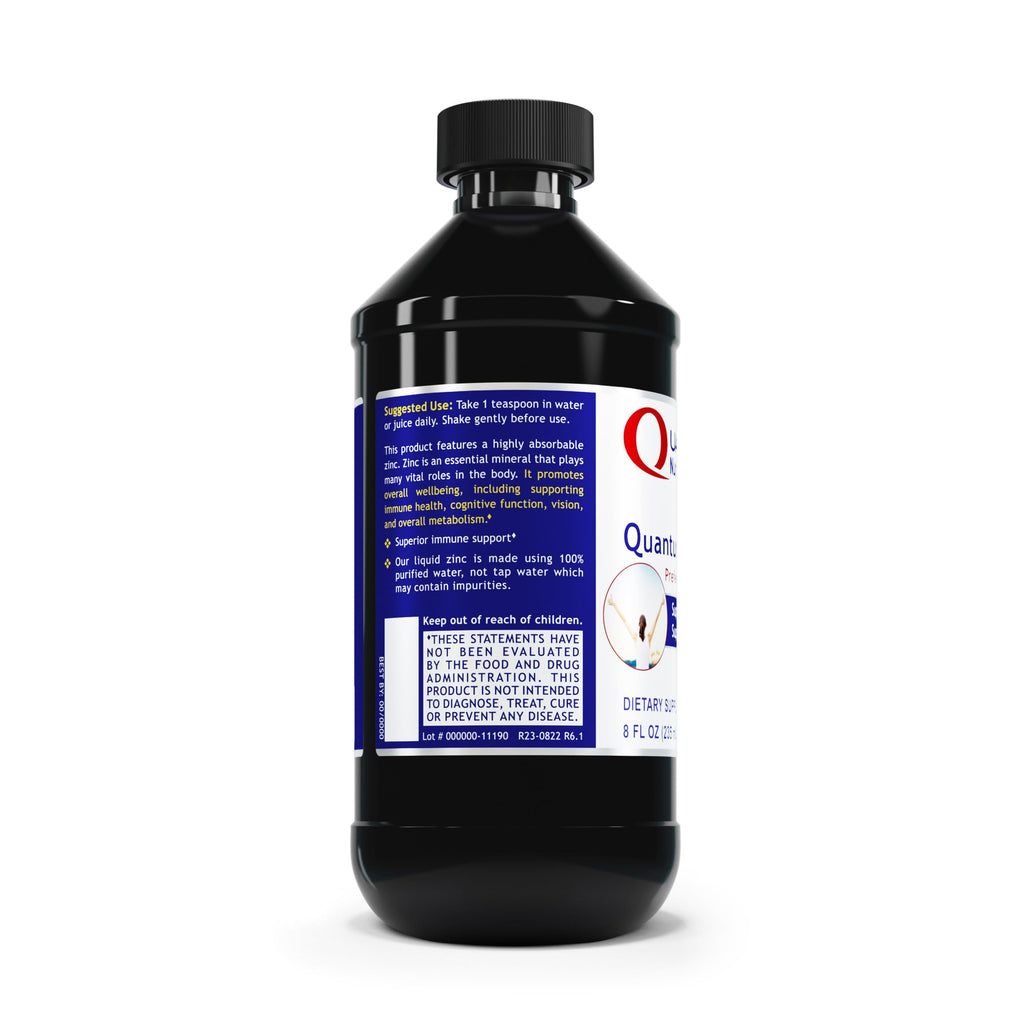 Quantum Nutrition Labs Zinc – Liquid Zinc Drops (25 mg Zinc Sulfate) for Immune Support | 8 oz