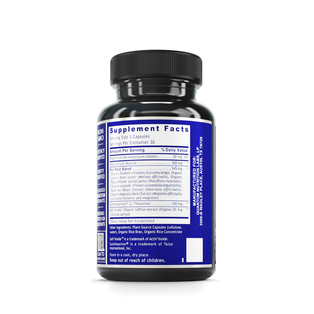 Quantum Relax and Slumber - Sleep Support with Magnesium Malate & L-Theanine (90 Capsules)