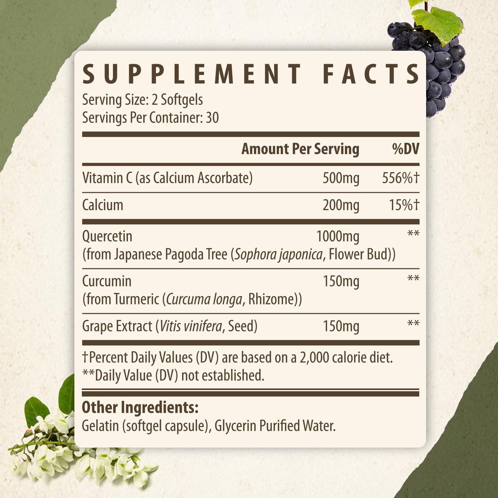 Quercetin 1000mg Softgels – Joint Health & Mobility Support (60 Vegan Softgels) – 2-Pack
