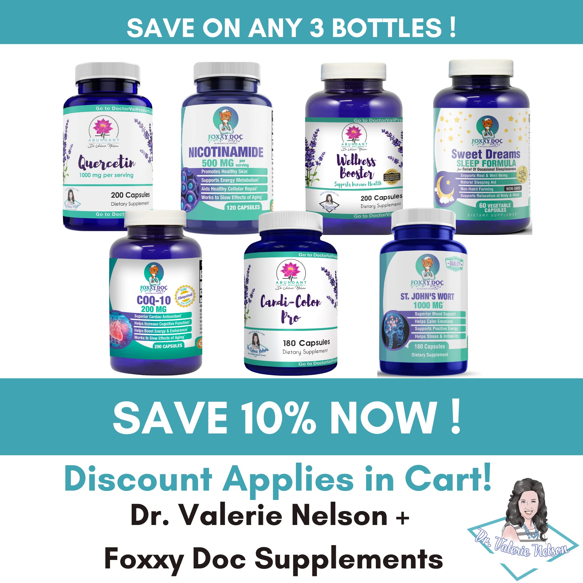 Dr. Valerie Nelson Quercetin 500 mg - 200 Capsules | Made in USA - Best Value