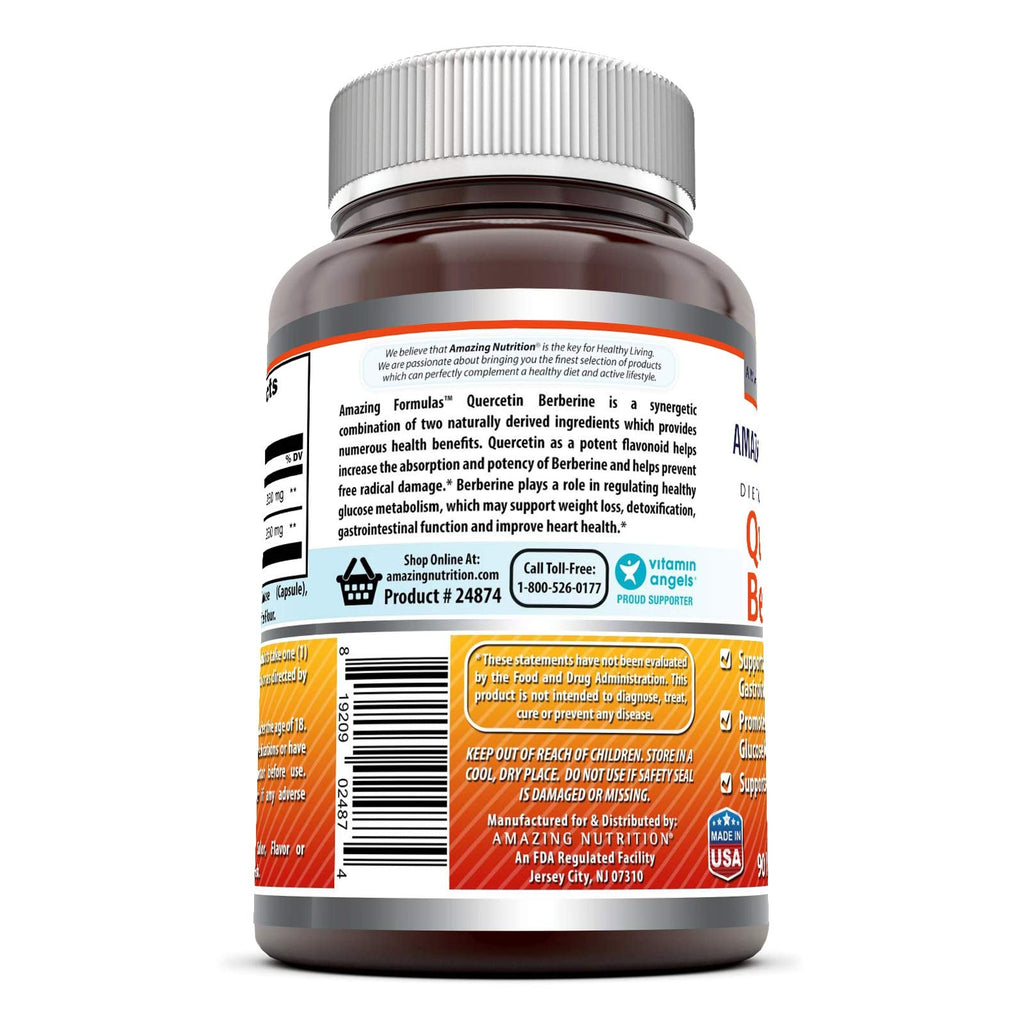 Quercetin Berberine 500 mg – Veggie Capsule | Non-GMO | Gluten Free | USA Made