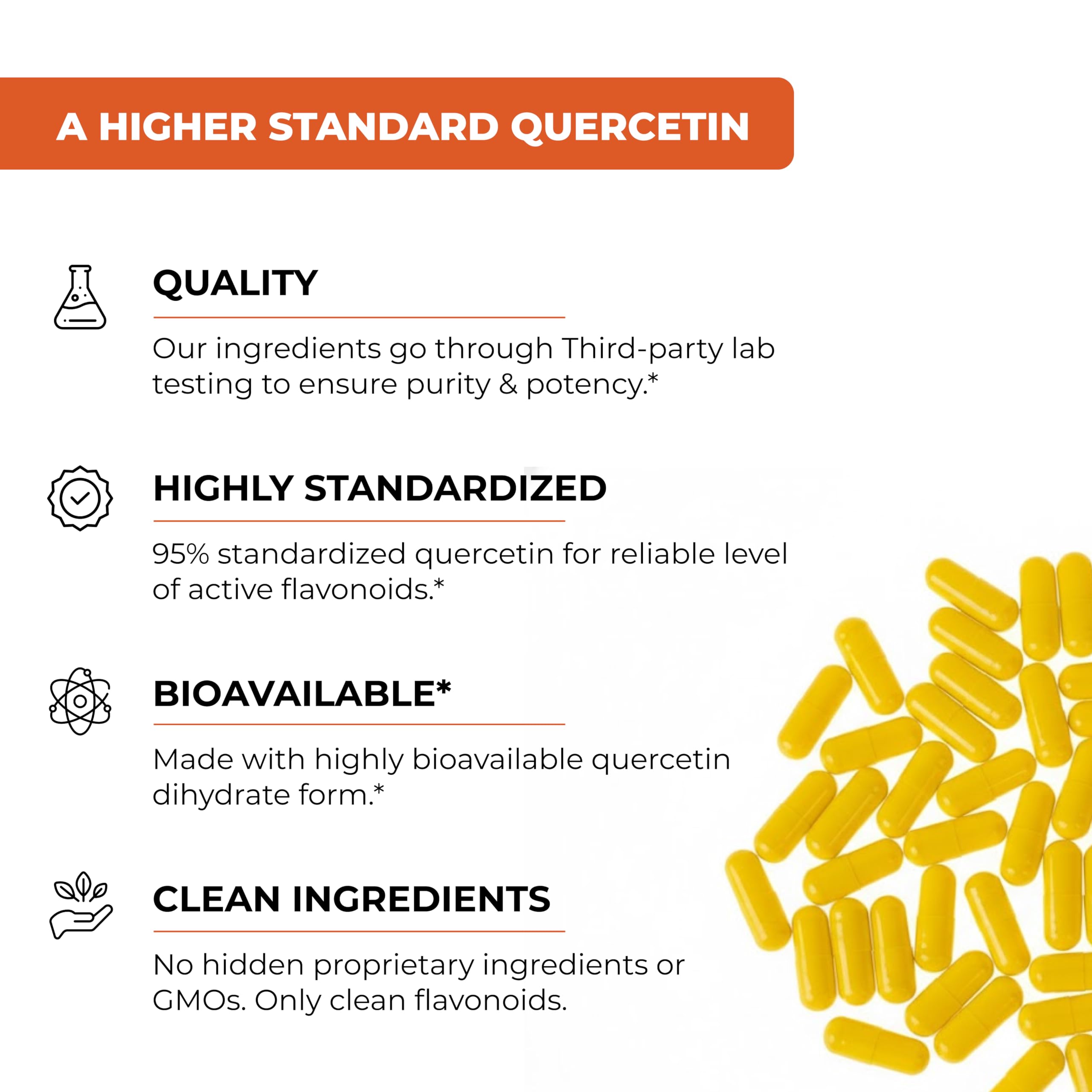 Sandhu's Quercetin Vegetarian Capsules – 120 Count | Immune Support & Respiratory Health