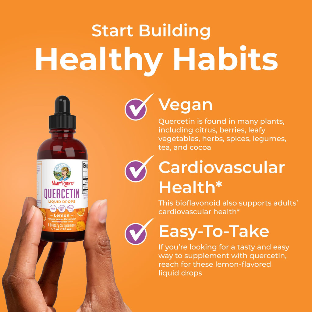 MaryRuth Organics Quercetin Liquid Drops – 500mg, Sugar Free, Vegan