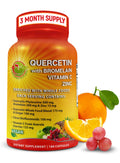 SUPPLEMENTS STUDIO Quercetin with Bromelain, Vitamin C & Zinc – 1215mg per Serving