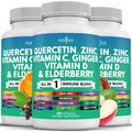NEW AGE Quercetin Zinc Vitamin C Bromelain Elderberry — 180 Count Immune Support Formula