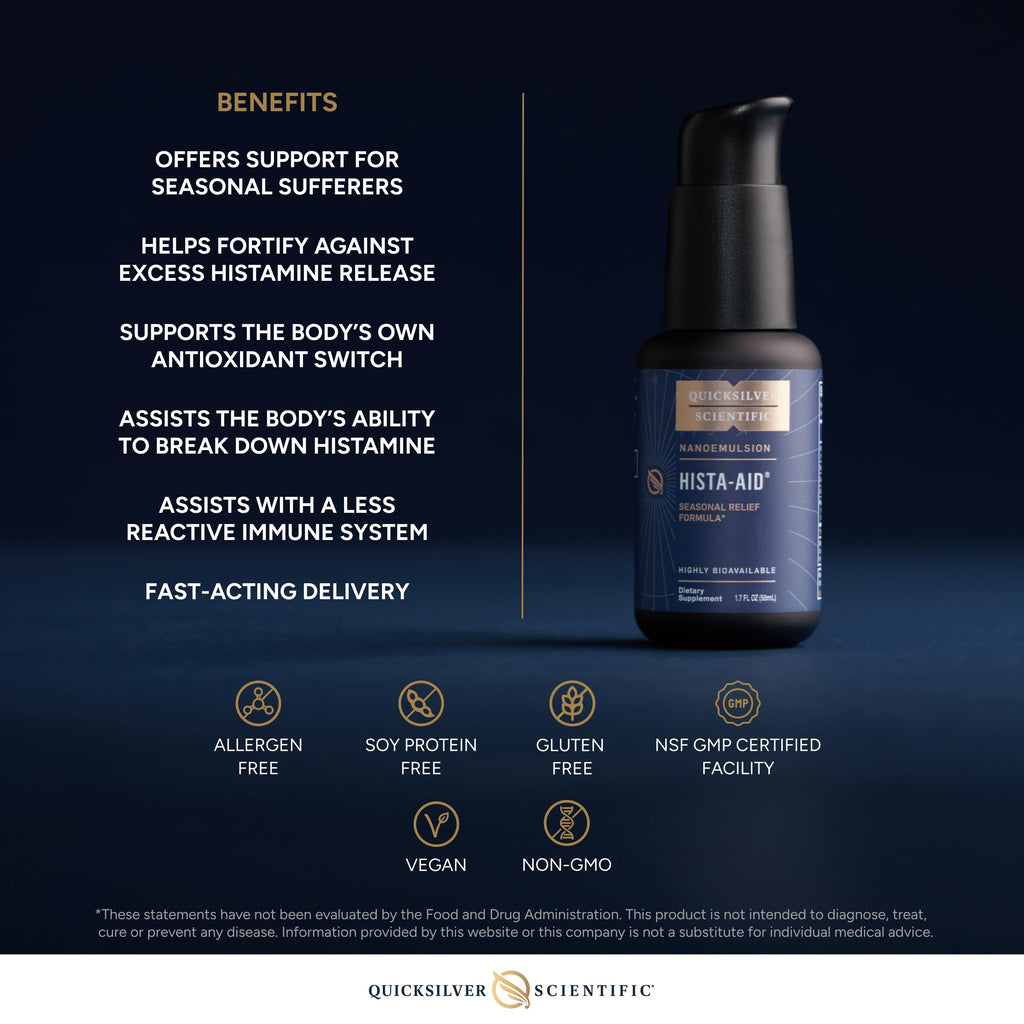 Quicksilver Scientific Hista-Aid – Nanoemulsified Flavonoids with Liposomal Vitamin C (50ml)