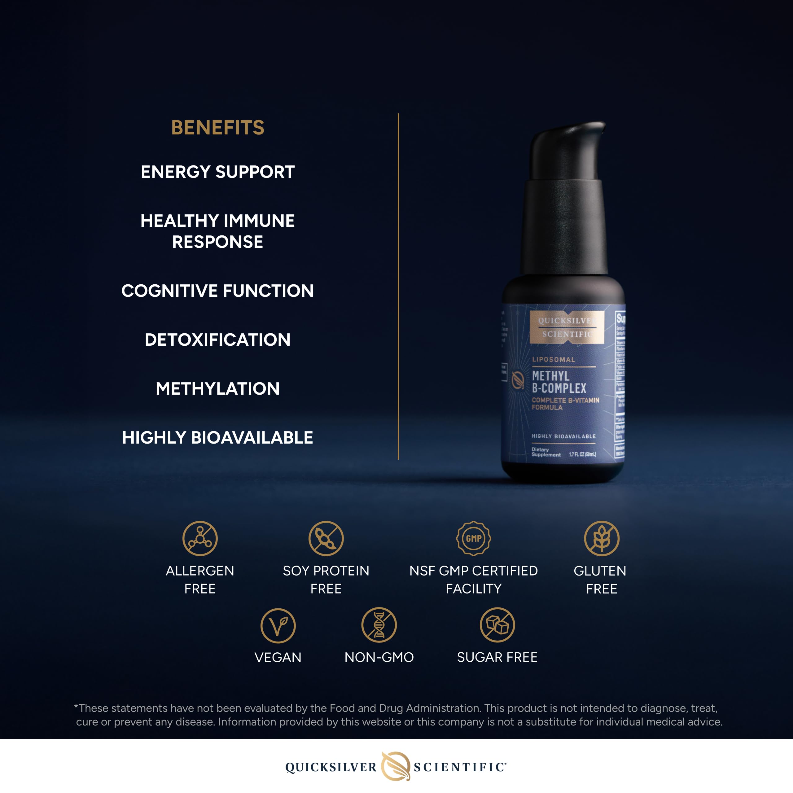 Quicksilver Scientific Methyl B Complex – Liposomal B Vitamin Liquid (50 ml)