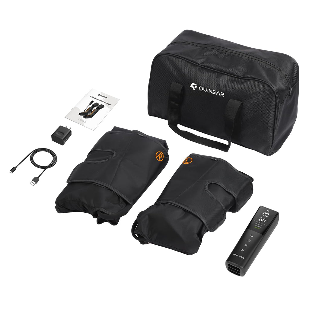 QUINEAR Cordless Full-Leg Air Compression – Portable Leg & Foot Massager