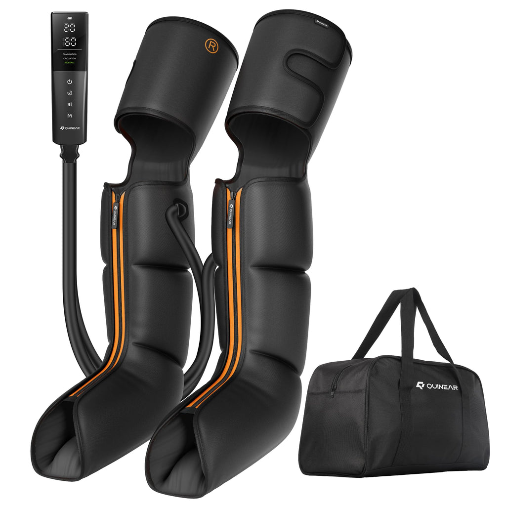 QUINEAR Cordless Full-Leg Air Compression – Portable Leg & Foot Massager