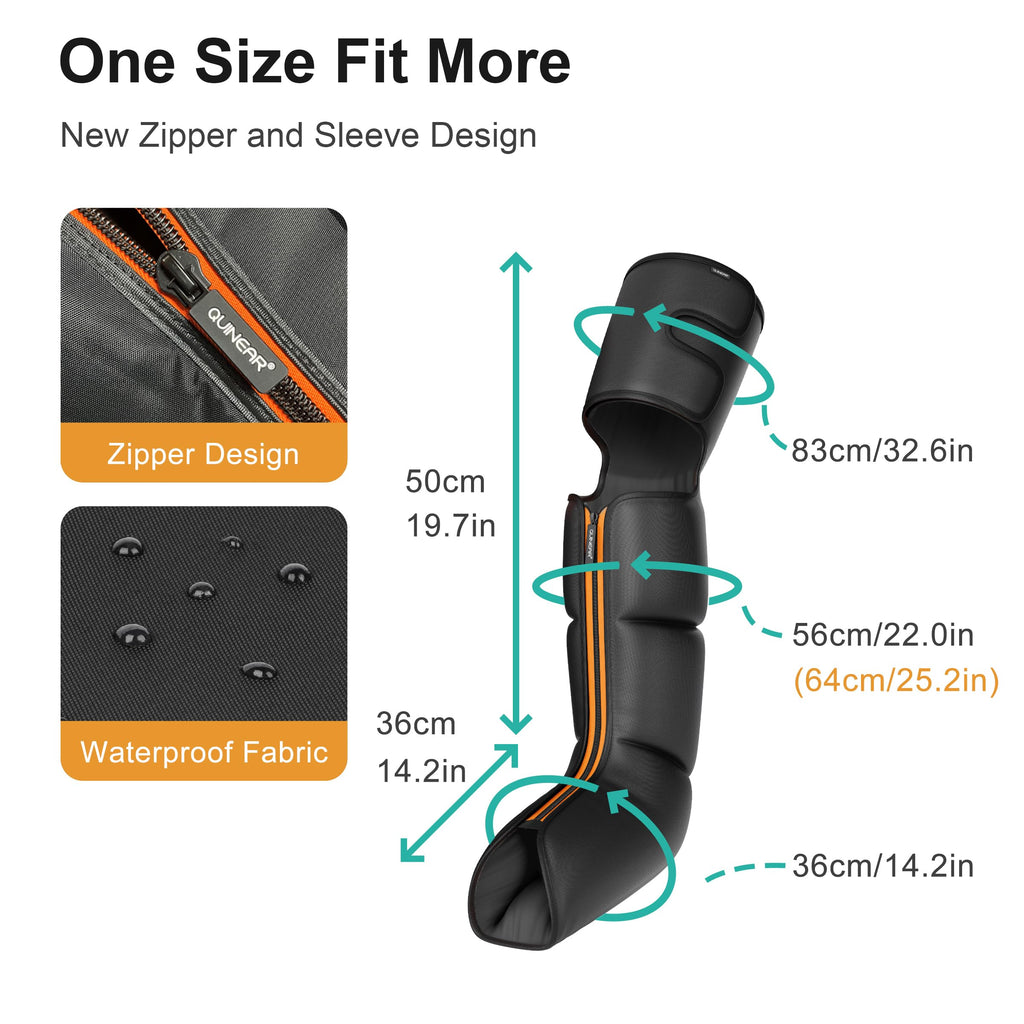 QUINEAR Cordless Full-Leg Air Compression – Portable Leg & Foot Massager