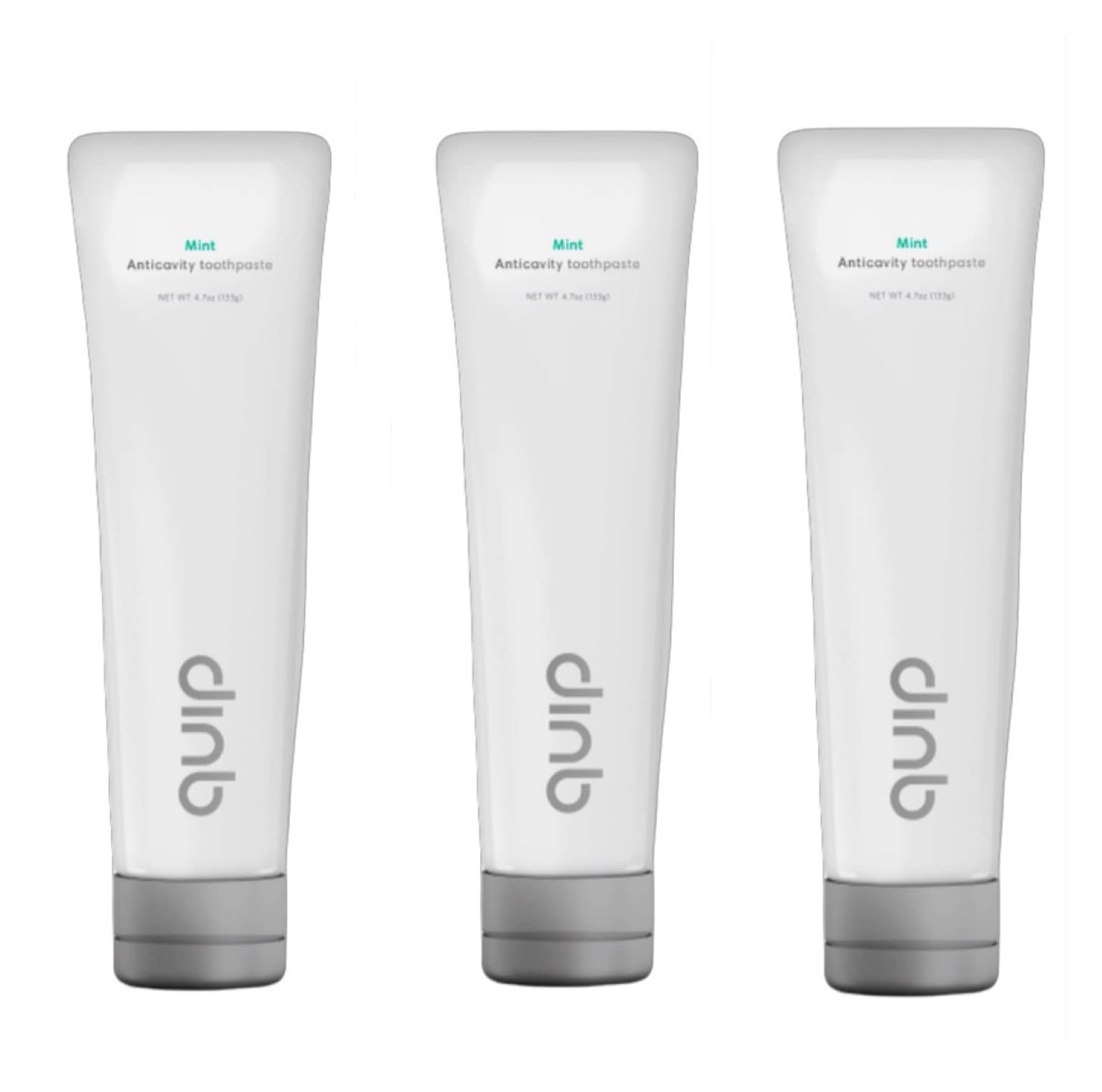 Quip Mint x3 Anticavity Toothpaste 4.7oz – Vegan, SLS-Free, Paraben-Free