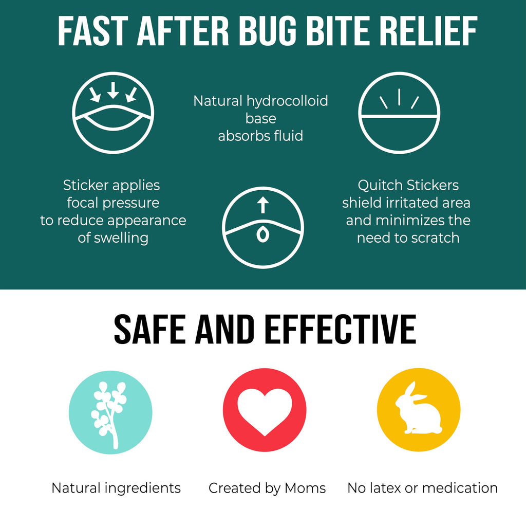 quitch Bug Bite Itch Relief Patch – FSA Eligible, Kid-Friendly Summer Camp Essential