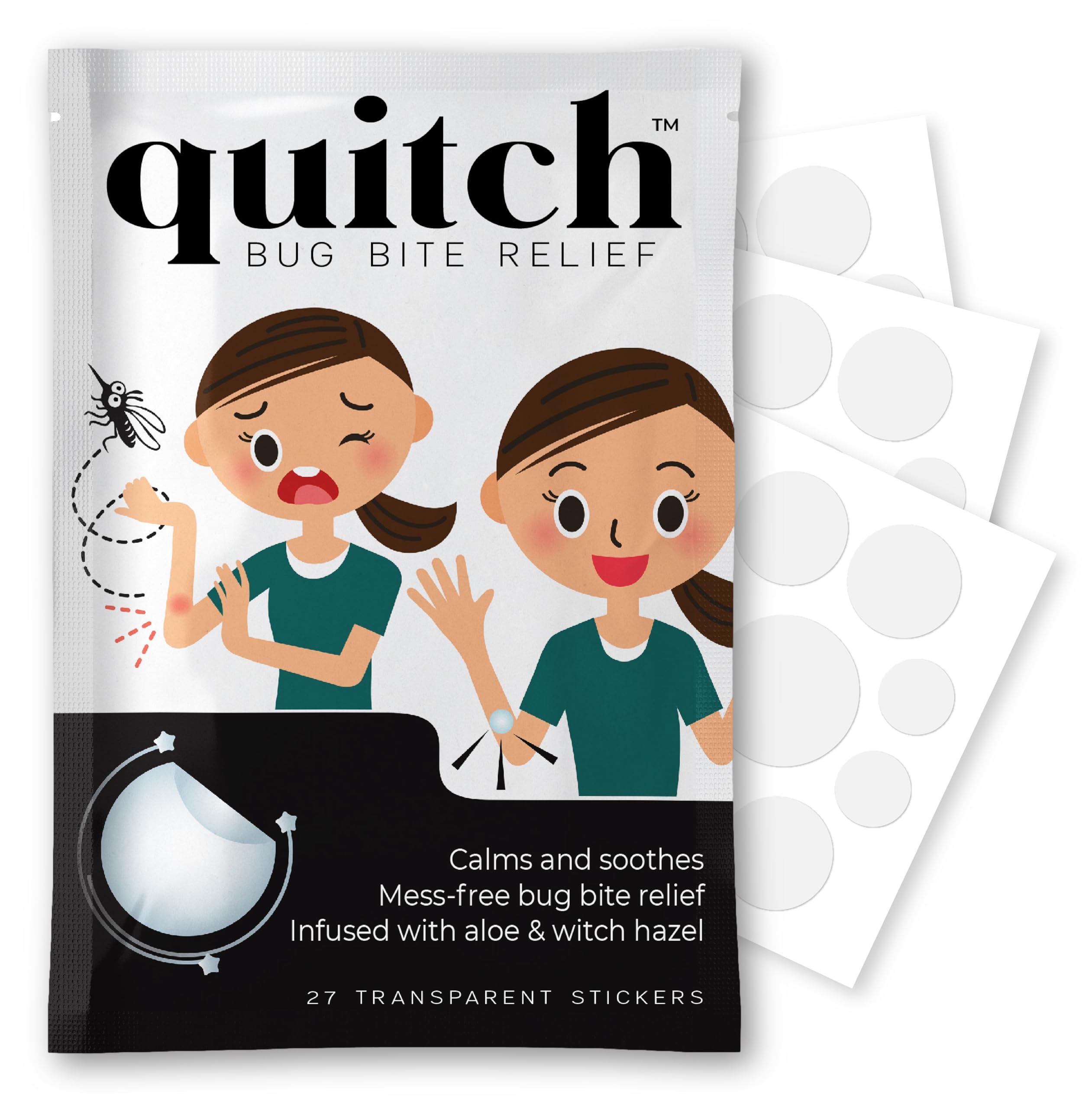quitch Bug Bite Itch Relief Patch for Kids – Natural, Chemical-Free Mosquito Bite Relief