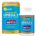 Qunol Advanced Omega-3 Krill & Fish Oil Complex – 10x Better Bioavailability, 250mg EPA & DHA, 90 Count