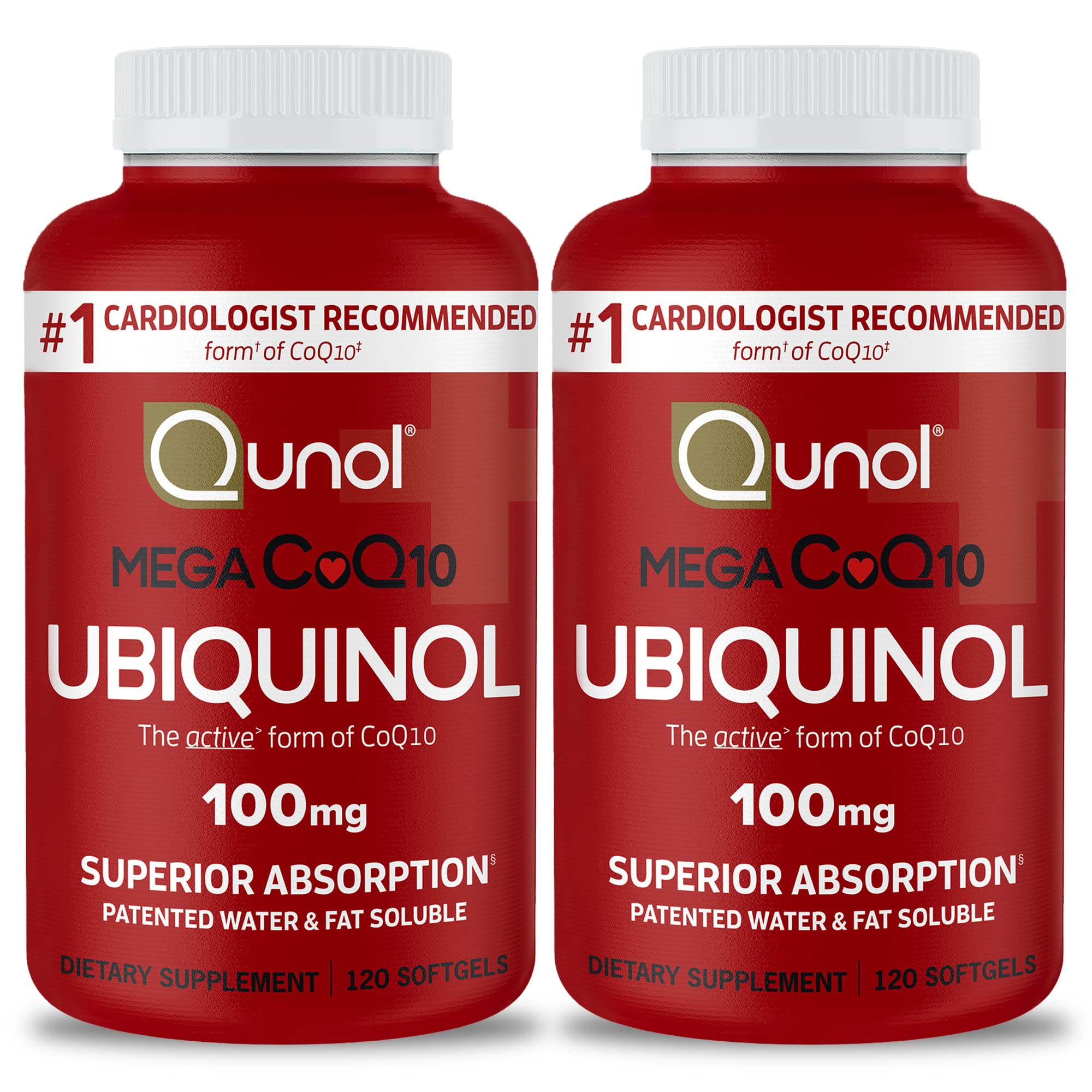 Qunol Mega Ubiquinol CoQ10 100mg – Superior Absorption, 240 Softgels (Pack of 2)
