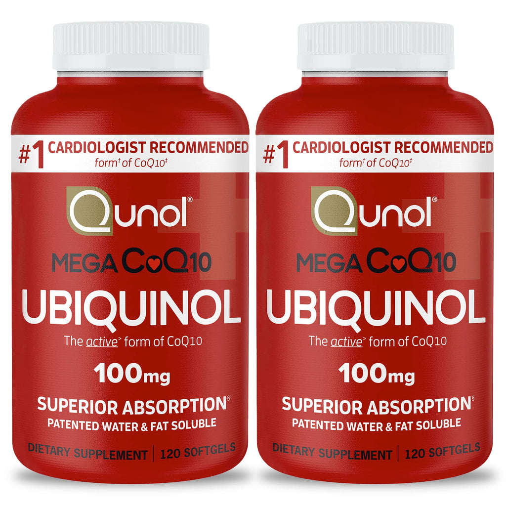 Qunol Mega Ubiquinol CoQ10 100mg – Superior Absorption, 240 Softgels (Pack of 2)