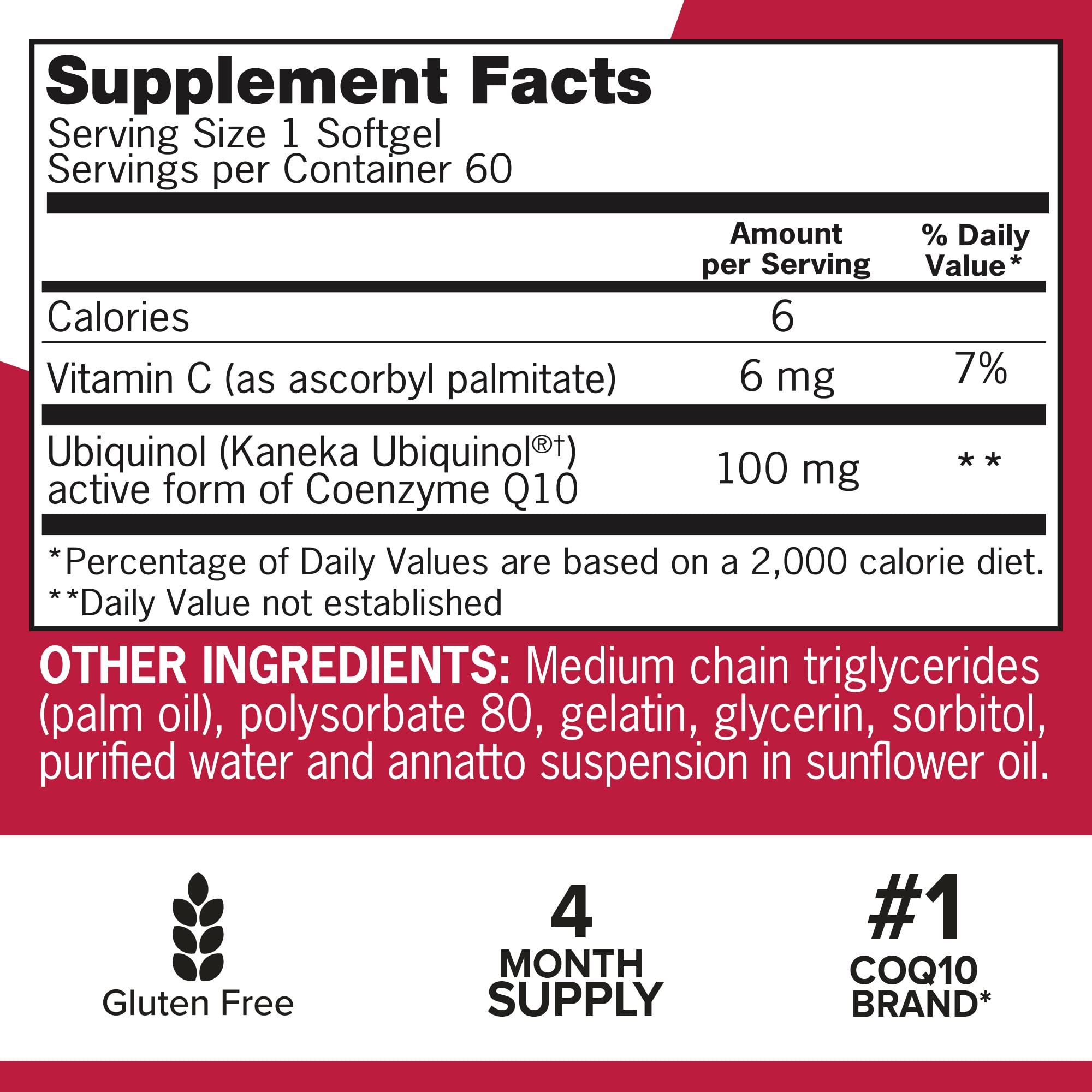 Qunol Mega Ubiquinol CoQ10 100mg – Superior Absorption, Water & Fat-Soluble CoQ10 | 60 Softgels (Pack of 2)