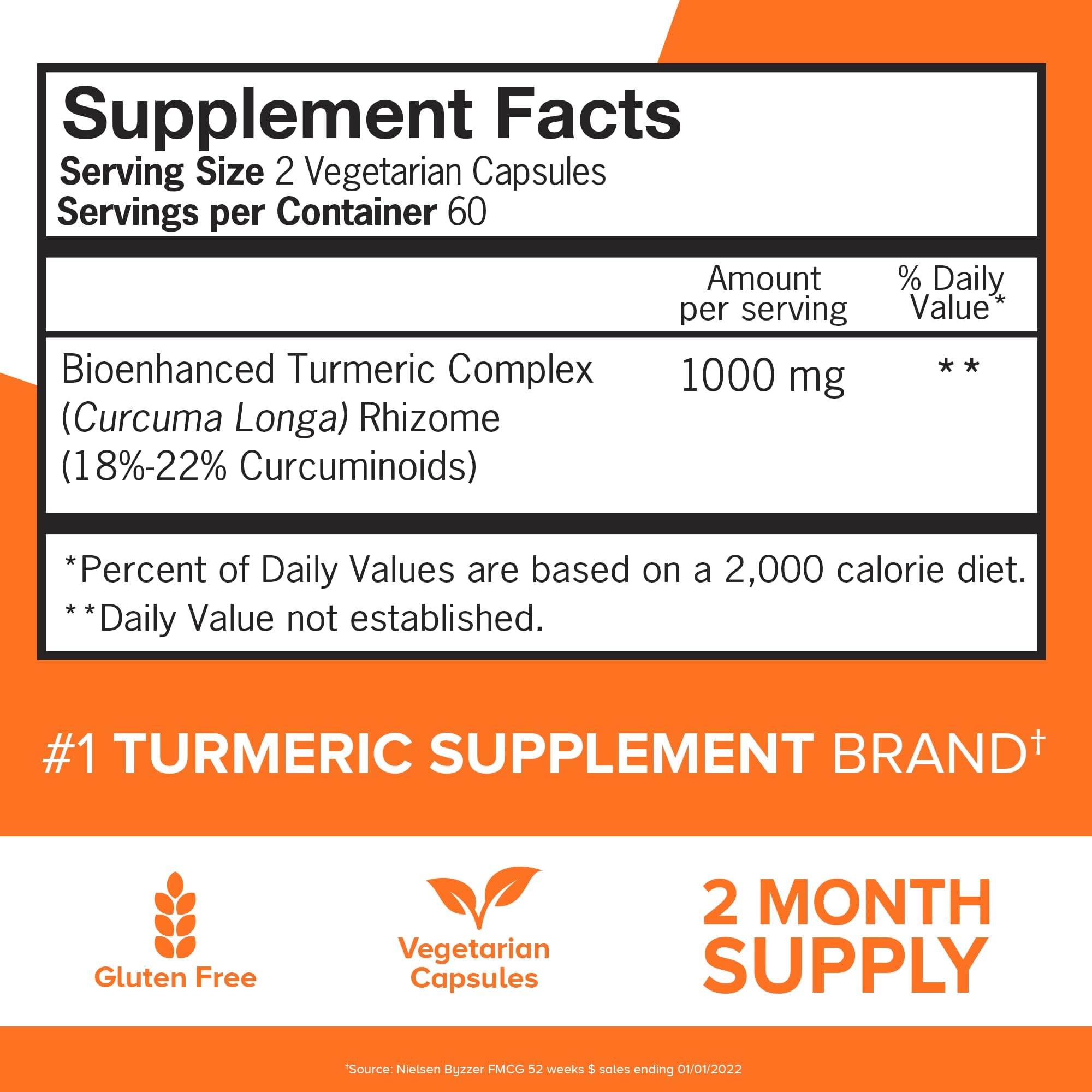 Qunol Turmeric Curcumin 1000mg Ultra High Absorption – 120 Count