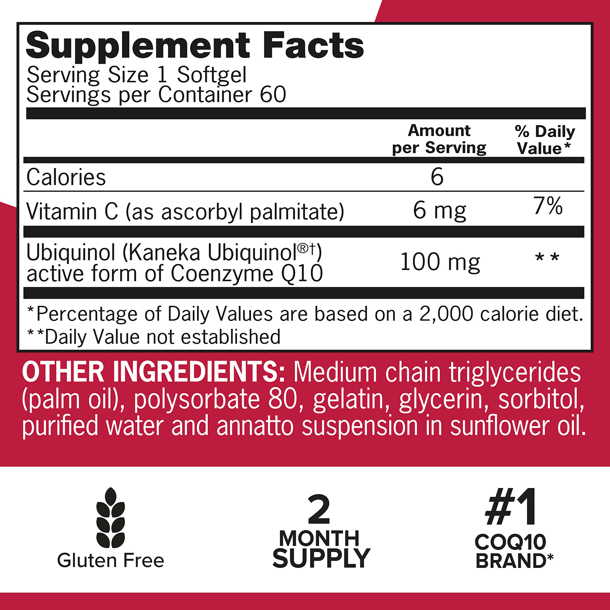 Qunol Ubiquinol CoQ10 100mg Softgels – Superior Absorption, Heart Health & Blood Pressure Support | 60 Count