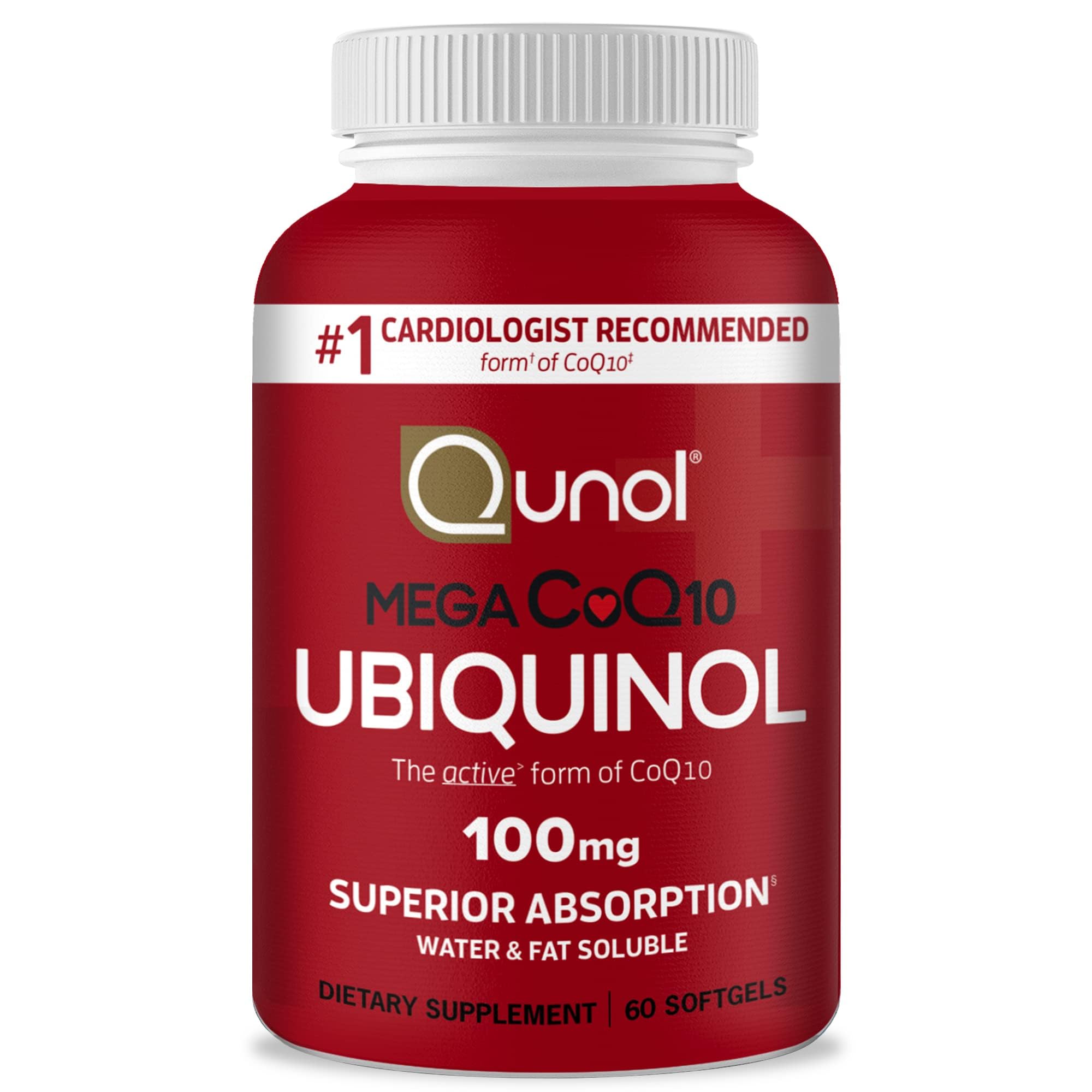 Qunol Ubiquinol CoQ10 100mg Softgels – Superior Absorption – 60 Count