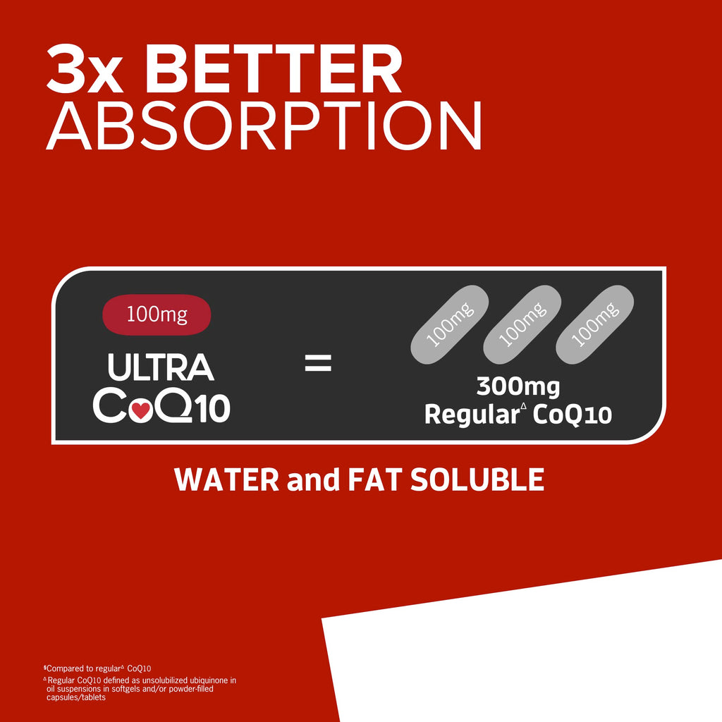 Qunol Ultra CoQ10 100mg Softgels — 3X Absorption, Heart Health & Energy (150 Count)