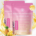 QVQ Women's Probiotic Slippery Elm Gummies – Pineapple Flavor, 60 Gummies (2-Pack) | Gluten-Free, Vegan, pH Balance
