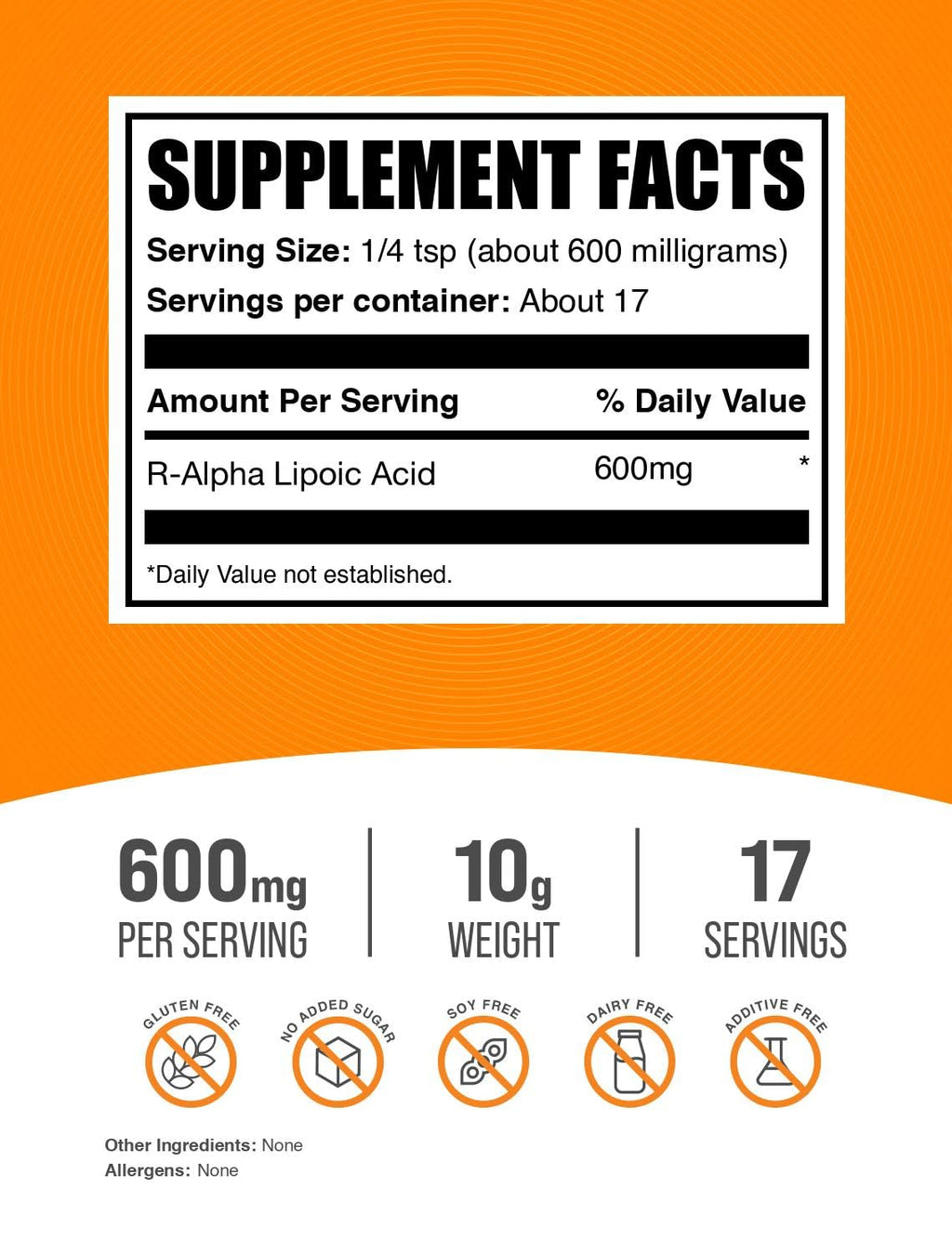 R-Alpha Lipoic Acid Powder 200mg (R-ALA) – Gluten Free | BulkSupplements.com