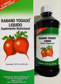 Rabano Yodado Liquid 16 Fl Oz – Bonus Size, Vitamin B12, B6 & Thiamin (1 Month Supply)