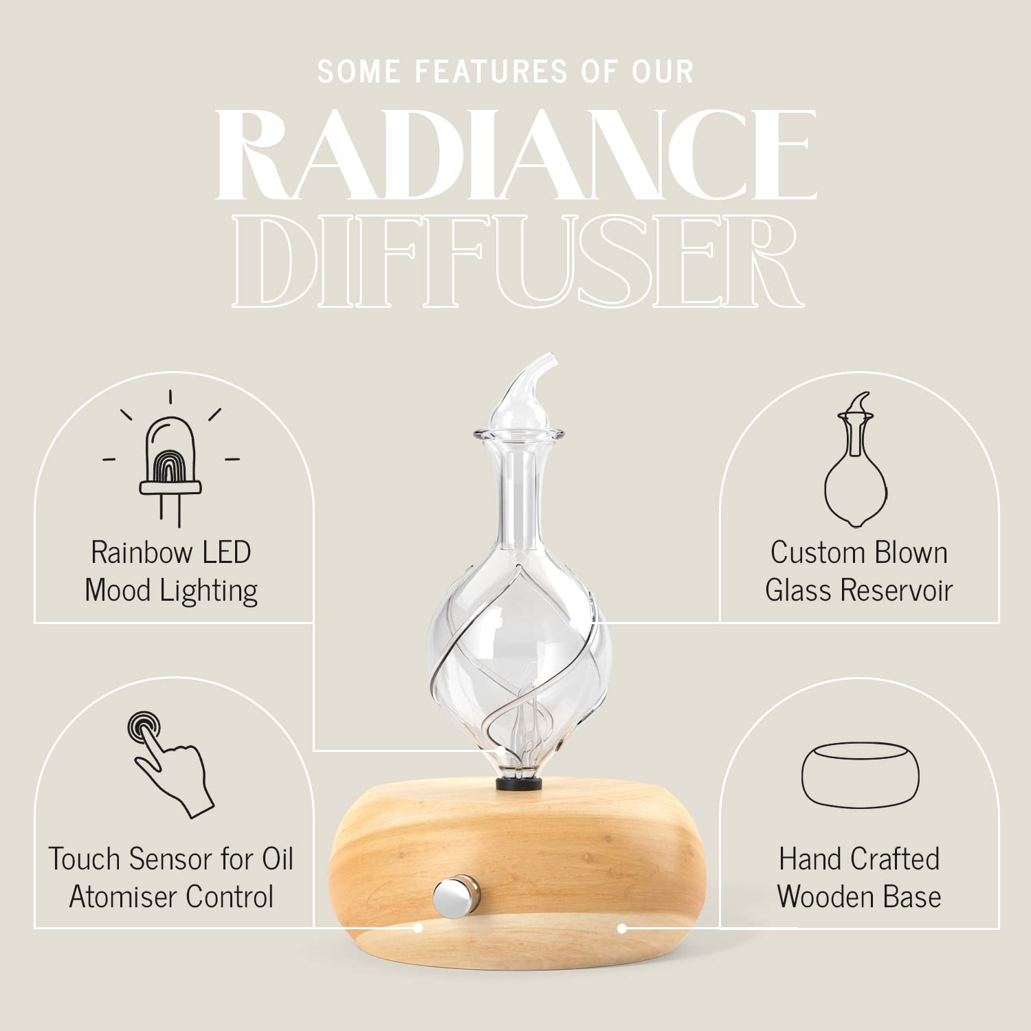 Radiance Nebulizing Diffuser – Pure Essential Oils, No Heat | Organic Aromas