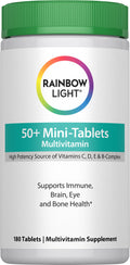Rainbow Light 50+ Mini-Tablet Multivitamin – Age-Defense Probiotic & Antioxidant (180 Tabs)