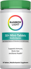 Rainbow Light 50+ Mini-Tablet Multivitamin - 90 Mini-Tablets | Immune & Vitality Support for Adults 50+