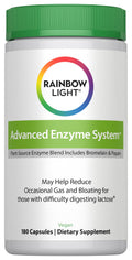 Rainbow Light Advanced Enzyme System – Plant-Source Enzyme Blend, 180 Capsules (Package May Vary)