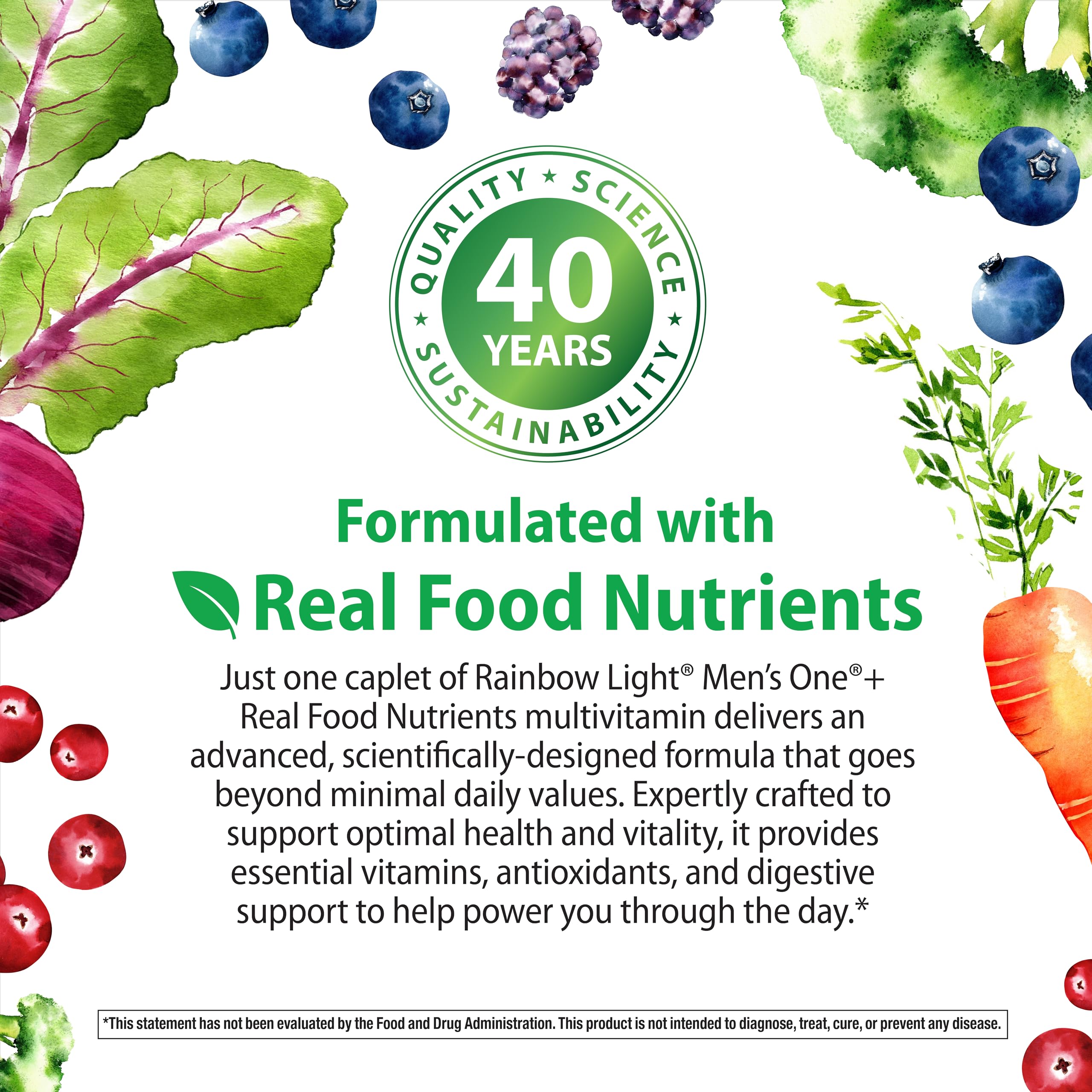 Rainbow Light Men's One High Potency Daily Multivitamin, Vegetarian, 150 ct., Package May Vary