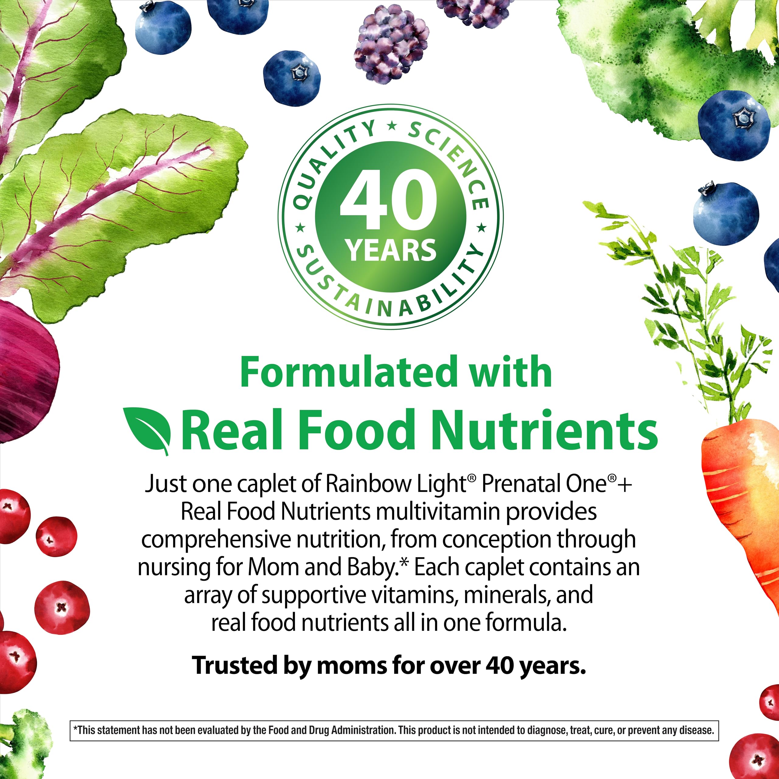 Rainbow Light Prenatal One High-Potency Multivitamin, 120 Count, Vegan