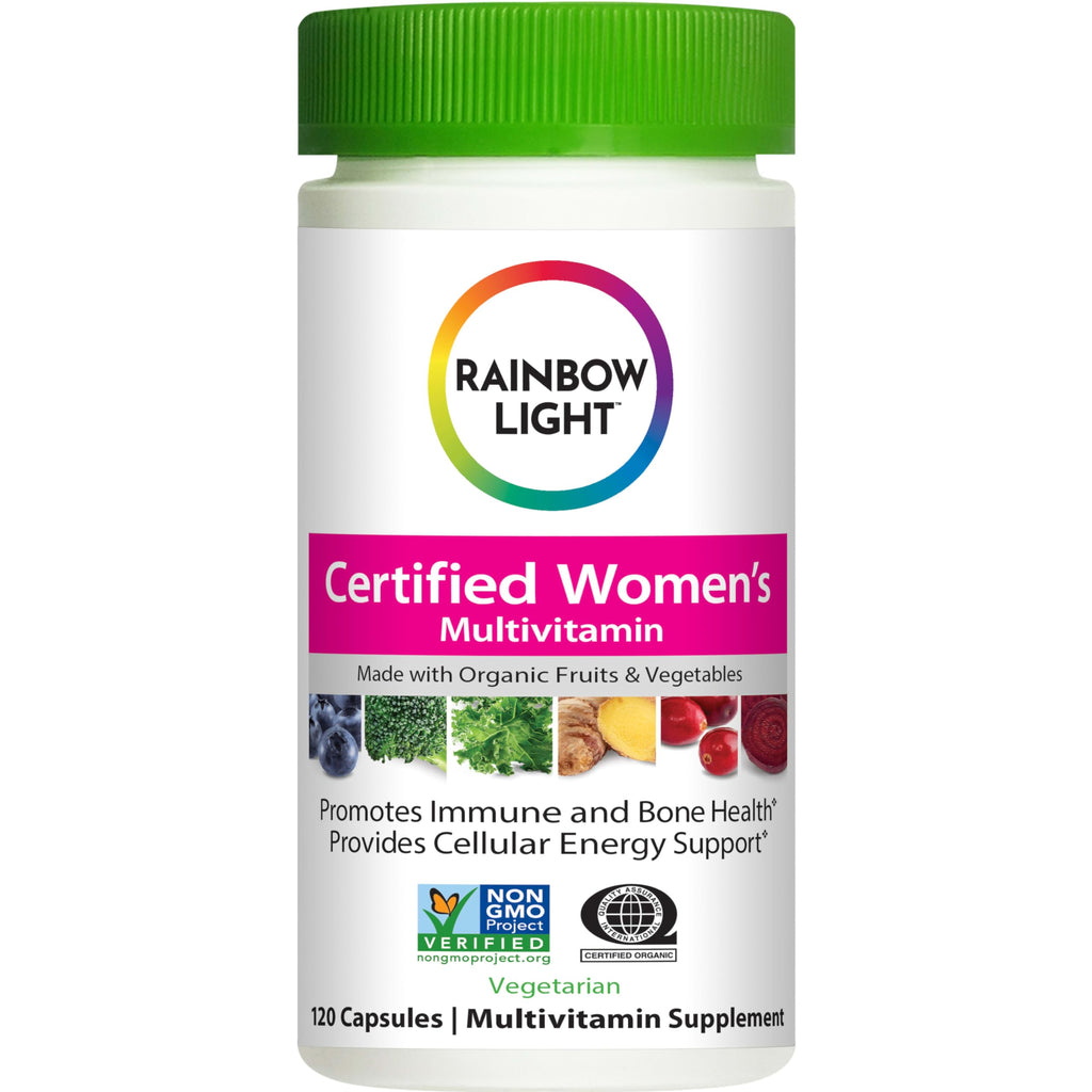 Rainbow Light Certified Women's Multivitamin – 120 Caps (Pack May Vary) – Organic, High-Potency