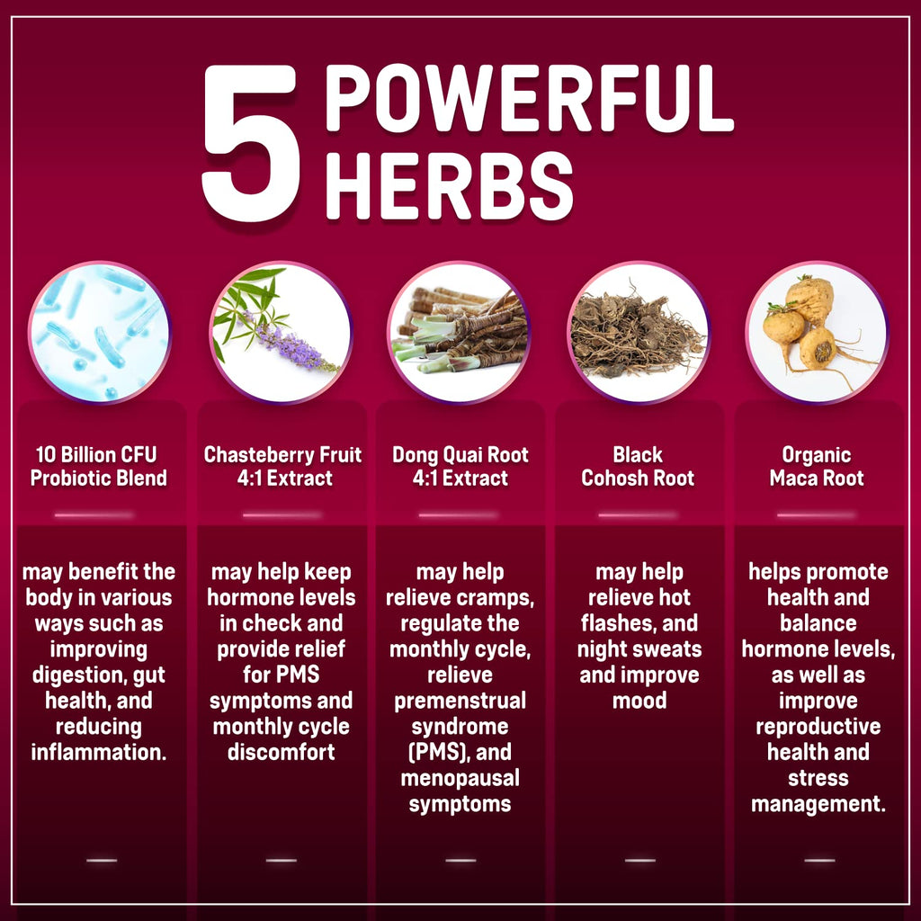 Rainbow Nutrients Hormone Balance + Probiotics for Women | Menopause Support