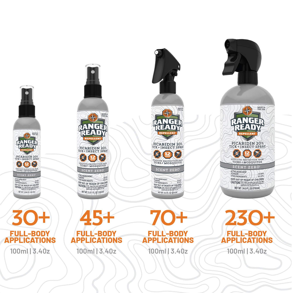 Ranger Ready Picaridin Insect Repellent Spray – Scent Zero, 3.4 oz