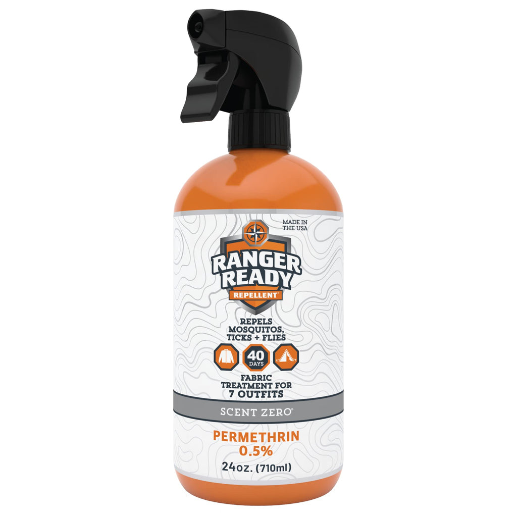 Ranger Ready Repellents Permethrin Spray for Clothes & Gear – Scent Zero, 24 oz
