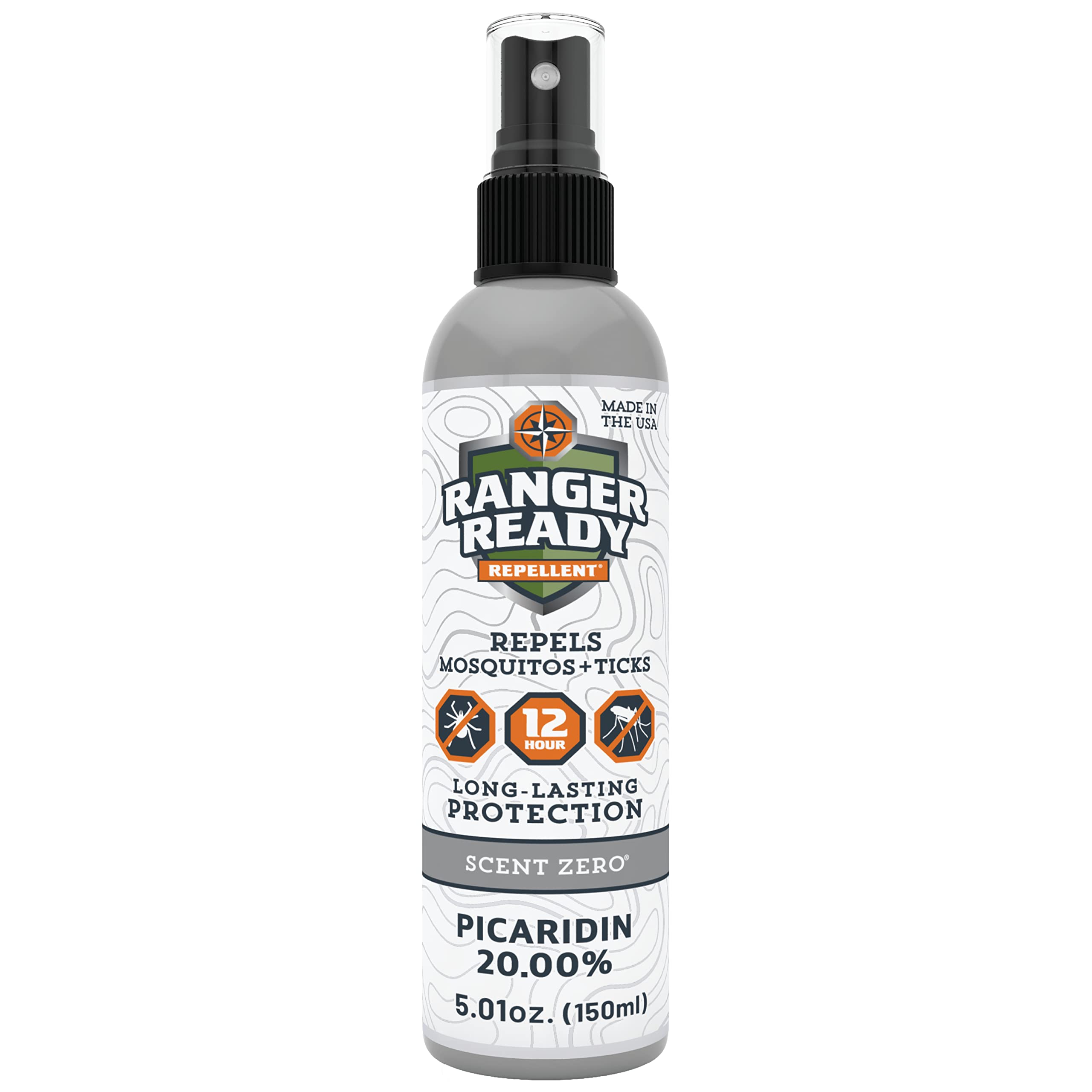 Ranger Ready Picaridin Insect Repellent Spray with Scent Zero – 5 oz (Pack of 1) for Tick & Mosquito Protection