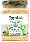 Rani Organics Psyllium Whole Husk Powder (Isabgol) – USDA Organic Dietary Fiber, 9.8oz Jar