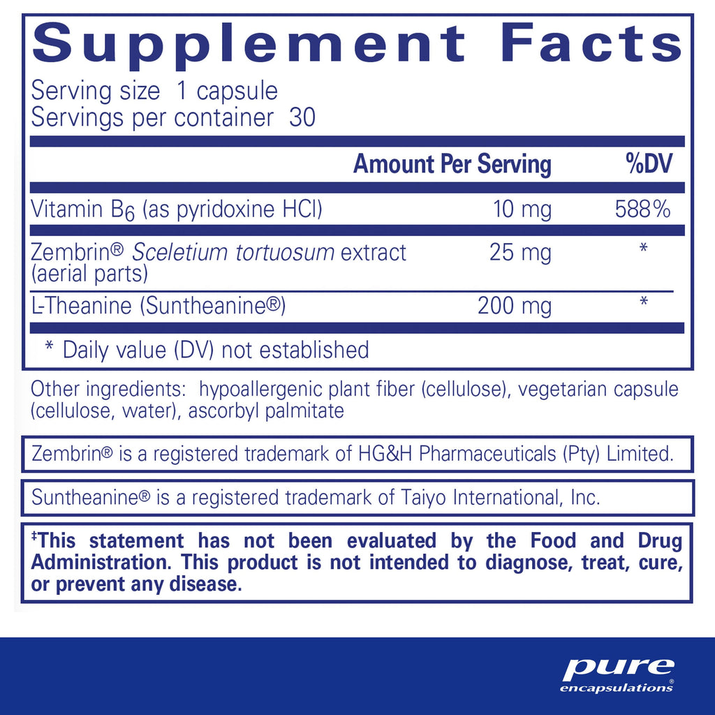Pure Encapsulations Rapid Calm – Stress & Sleep Support with Zembrin & Suntheanine