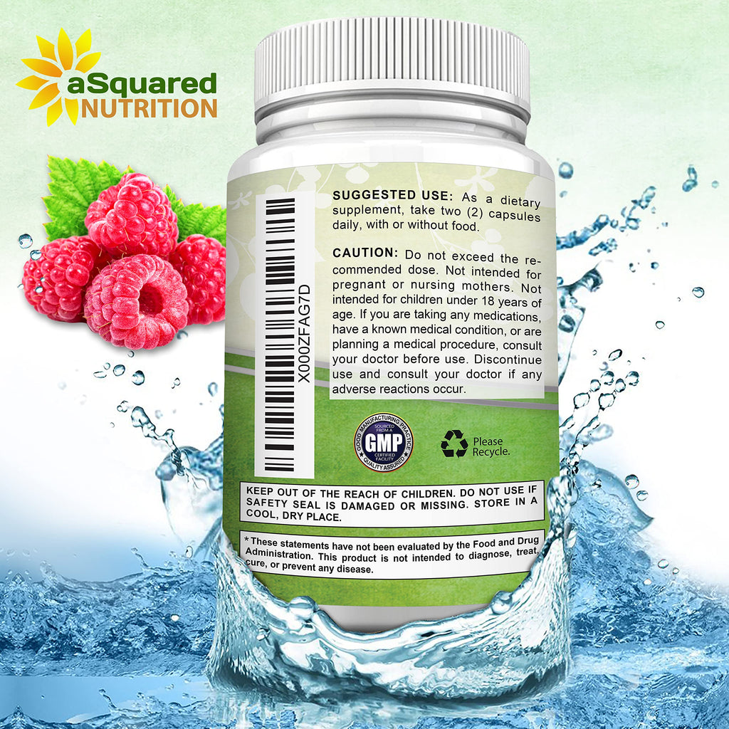 aSquared Nutrition Raspberry Ketones 1000mg - 180 Capsules | 3-Month Supply