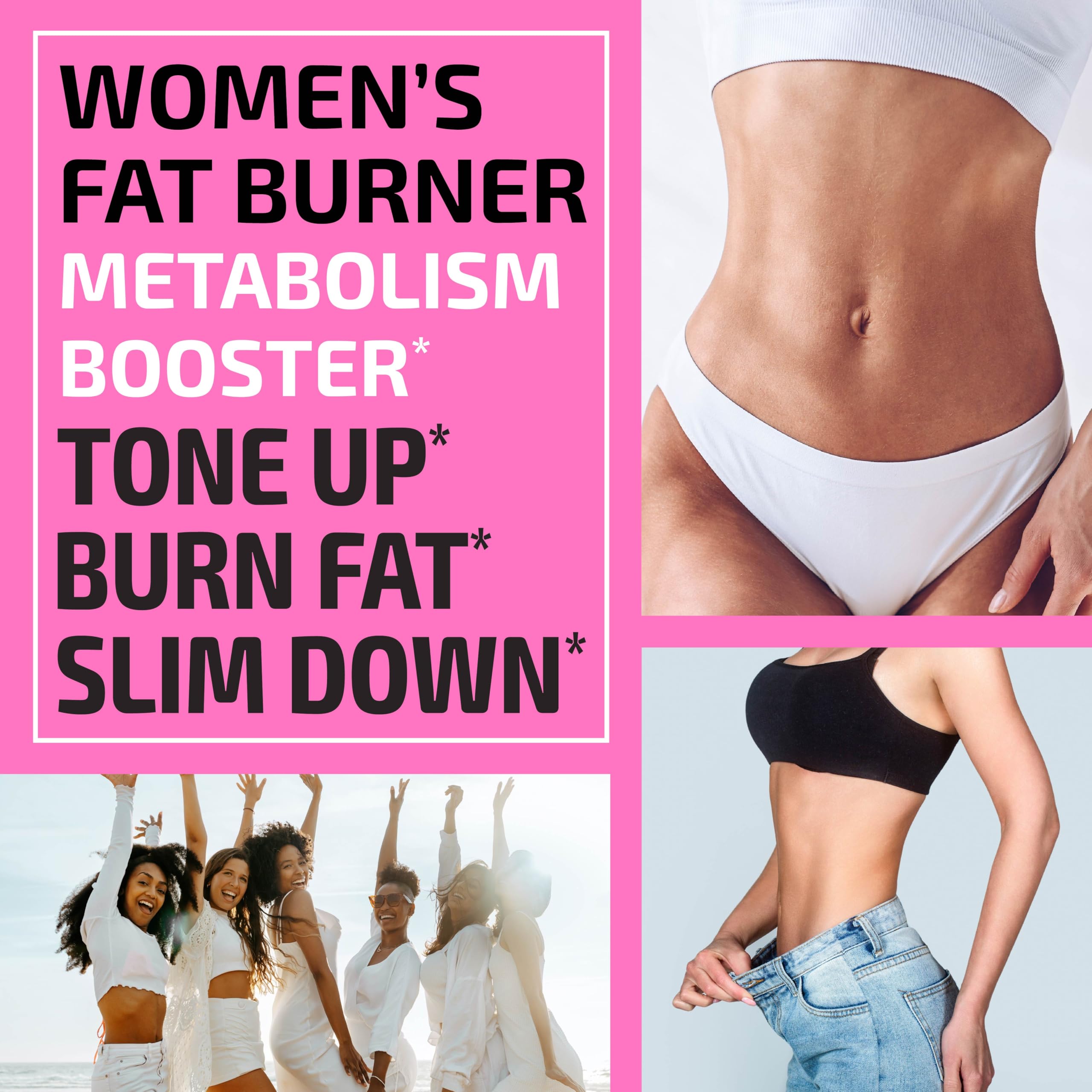 Fat Burners For Women | Raspberry Ketones, Appetite Suppressant & Metabolism Booster | 120 Capsules