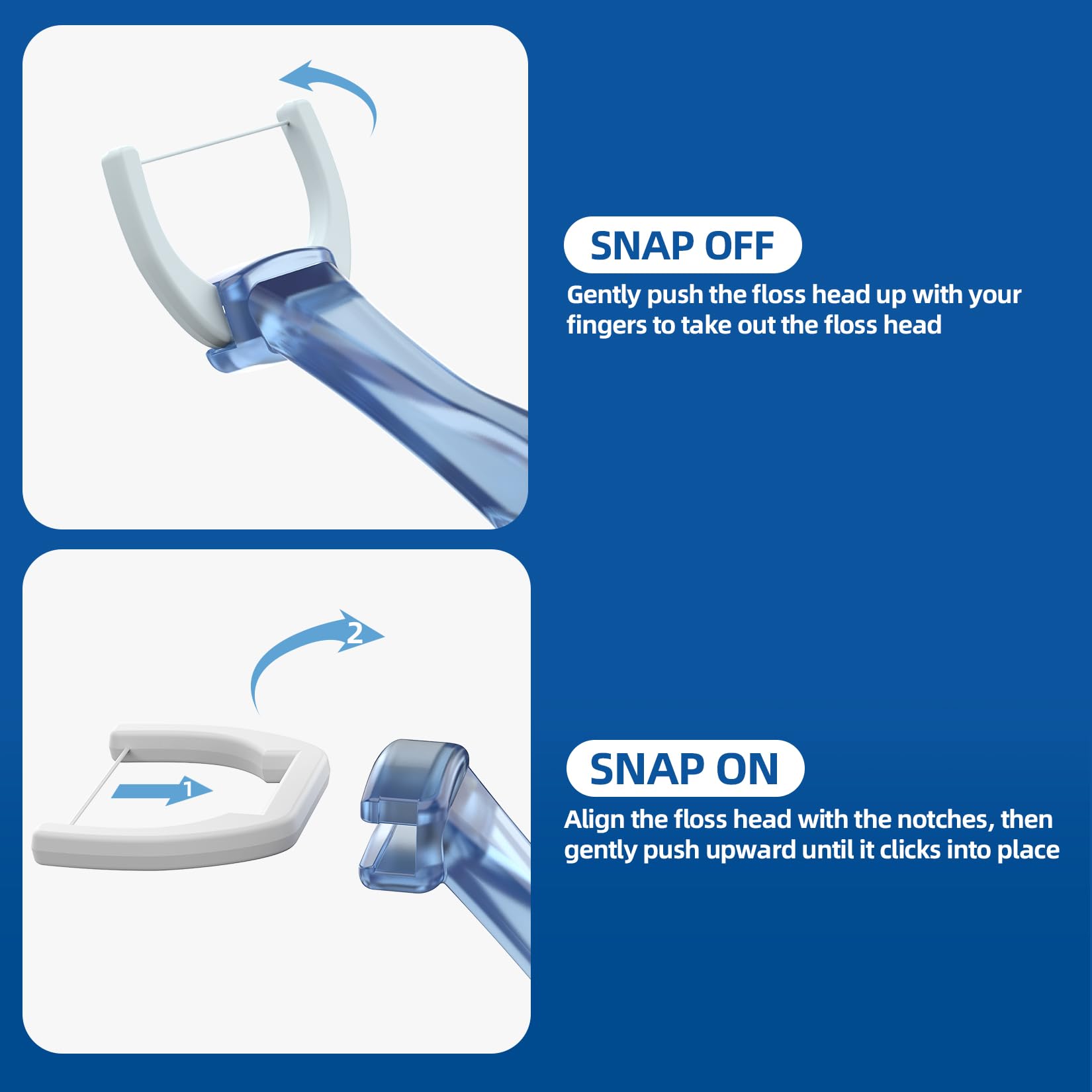 RAZOKO Dental Flosser Kit – Extra-Strong, 2 Handles, 240 Refills, PFAS-Free