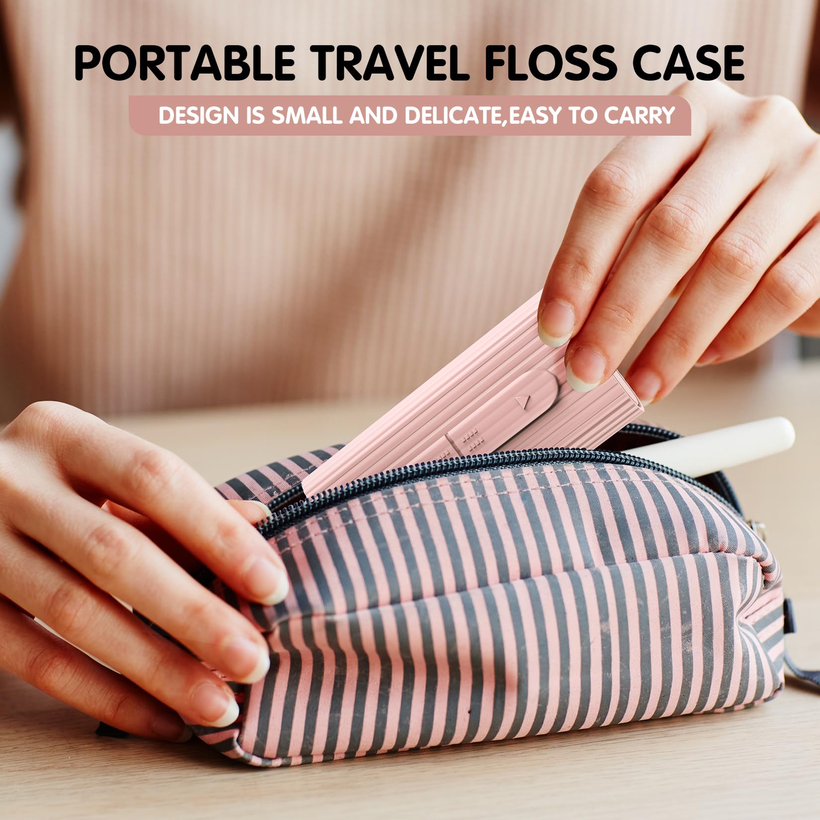 RAZOKO Portable Dental Floss Case – 2PCS, 10 Picks, Travel Dispenser