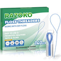 RAZOKO Floss Threaders 140PCS (Pack of 2) for Braces & Implants