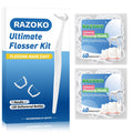 RAZOKO Ultimate Flosser Kit – 1 Handle & 120 Extra Strength Refills