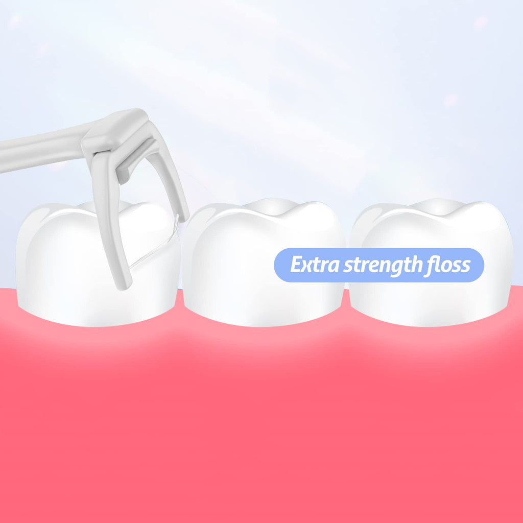 RAZOKO Ultimate Flosser Kit – 1 Handle & 120 Extra Strength Refills