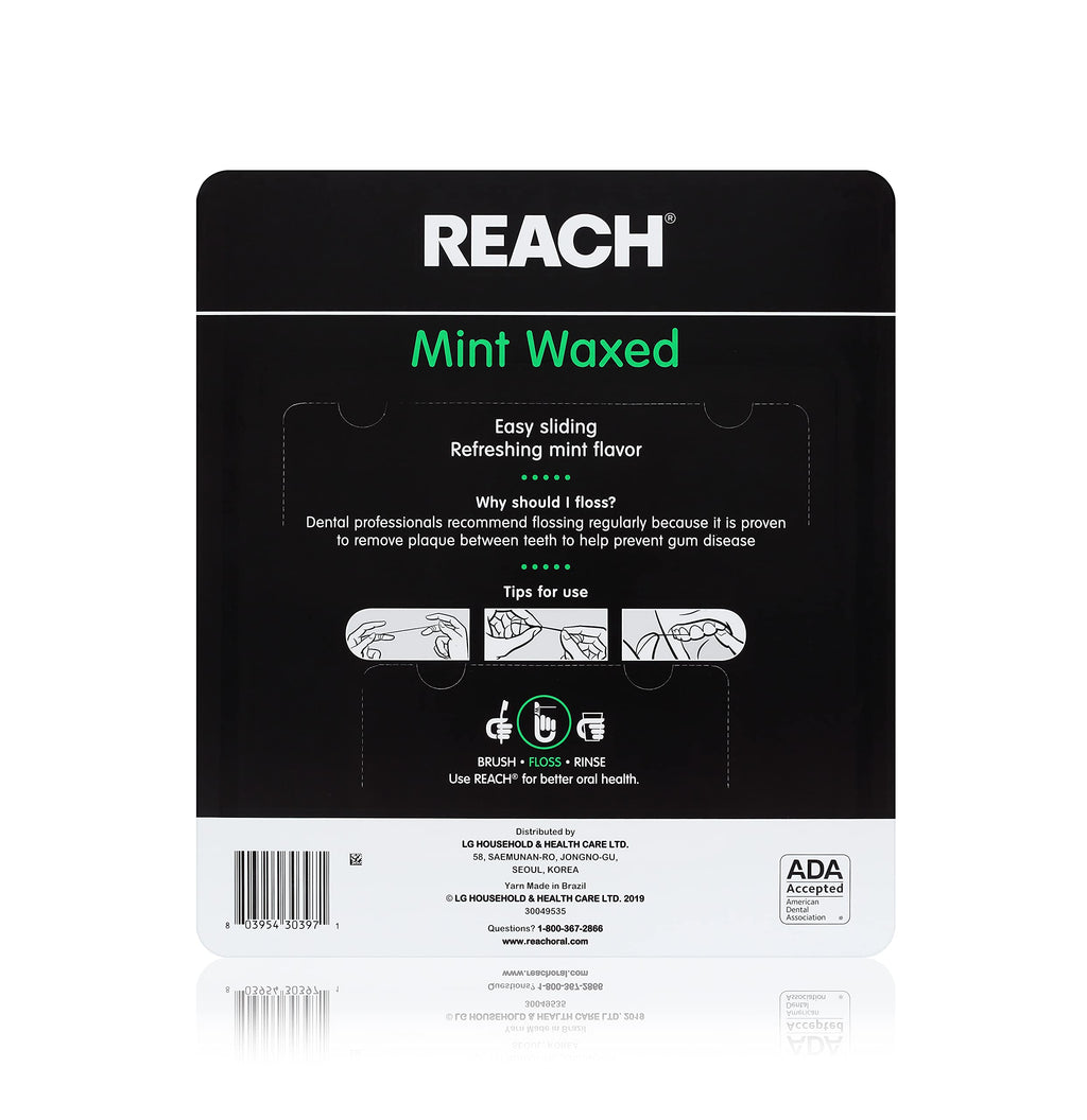 Reach Interdental Floss Mint Waxed 55 yds | Johnson & Johnson