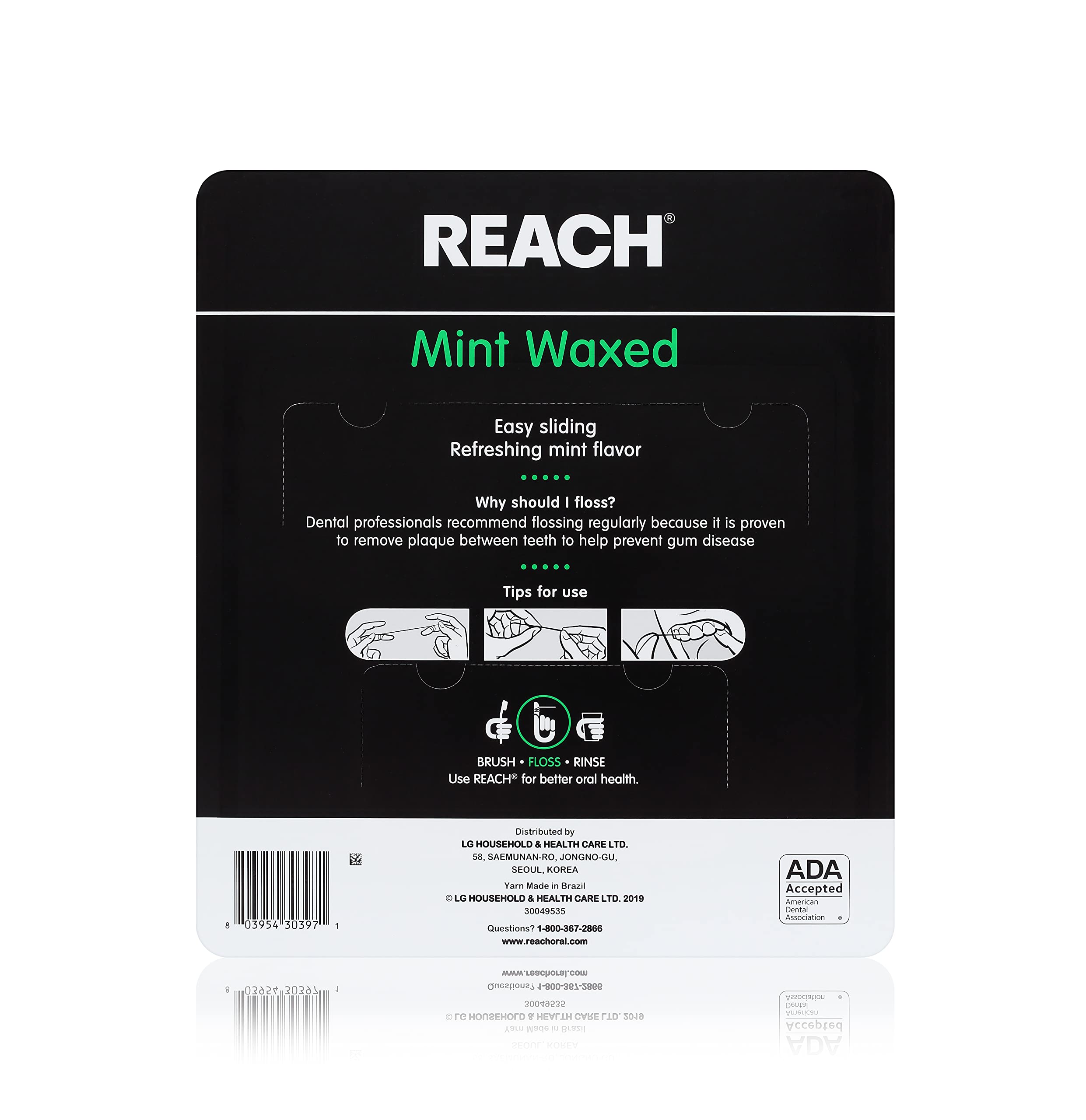 Reach Interdental Floss Mint Waxed 55 yds | Johnson & Johnson
